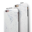 Mixtured Blue and Gray 19 Textured Marble iPhone 6/6s or 6/6s Plus 2-Piece Hybrid INK-Fuzed Case