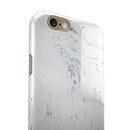 Mixtured Blue and Gray 19 Textured Marble iPhone 6/6s or 6/6s Plus 2-Piece Hybrid INK-Fuzed Case