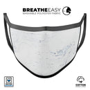 Mixtured Blue and Gray 19 Textured Marble - Made in USA Mouth Cover Unisex Anti-Dust Cotton Blend Reusable & Washable Face Mask with Adjustable Sizing for Adult or Child
