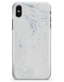 Mixtured Blue and Gray 19 Textured Marble - iPhone X Clipit Case