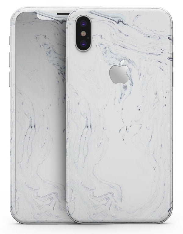 Mixtured Blue and Gray 19 Textured Marble - iPhone X Skin-Kit