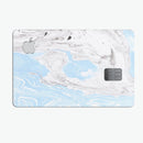 Mixtured Blue and Gray v3 Textured Marble - Premium Protective Decal Skin-Kit for the Apple Credit Card
