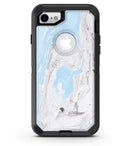 Mixtured Blue and Gray v3 Textured Marble - iPhone 7 or 8 OtterBox Case & Skin Kits