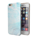 Mixtured Blue v9 Textured Marble iPhone 6/6s or 6/6s Plus 2-Piece Hybrid INK-Fuzed Case