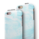 Mixtured Blue v9 Textured Marble iPhone 6/6s or 6/6s Plus 2-Piece Hybrid INK-Fuzed Case