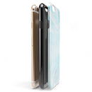 Mixtured Blue v9 Textured Marble iPhone 6/6s or 6/6s Plus 2-Piece Hybrid INK-Fuzed Case