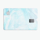Mixtured Blue v9 Textured Marble - Premium Protective Decal Skin-Kit for the Apple Credit Card