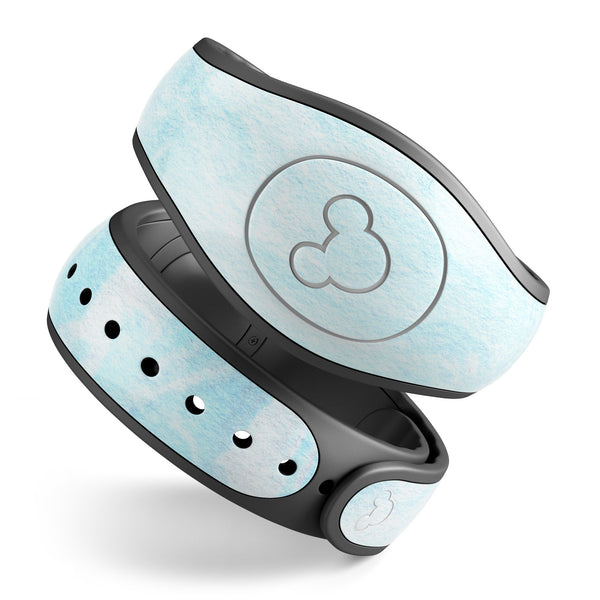 Mixtured Blue v9 Textured Marble - Decal Skin Wrap Kit for the Disney Magic Band