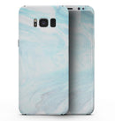 Mixtured Blue v9 Textured Marble - Samsung Galaxy S8 Full-Body Skin Kit
