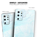 Mixtured Blue v9 Textured Marble - Skin-Kit for the Samsung Galaxy S-Series S20, S20 Plus, S20 Ultra , S10 & others (All Galaxy Devices Available)