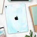 Mixtured Blue v9 Textured Marble - Full Body Skin Decal for the Apple iPad Pro 12.9", 11", 10.5", 9.7", Air or Mini (All Models Available)