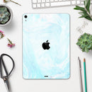 Mixtured Blue v9 Textured Marble - Full Body Skin Decal for the Apple iPad Pro 12.9", 11", 10.5", 9.7", Air or Mini (All Models Available)