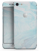 Mixtured Blue v9 Textured Marble - Skin-kit for the iPhone 8 or 8 Plus