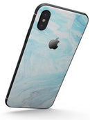 Mixtured Blue v9 Textured Marble - iPhone X Skin-Kit