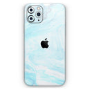 Mixtured Blue v9 Textured Marble - Vinyl Skin Wrap for iPhone 17 Pro Max, 17 Pro, 17 Air, 17, 16 & All Models — Soft Matte or Ultra Gloss