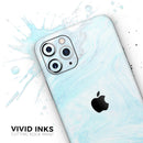 Mixtured Blue v9 Textured Marble - Vinyl Skin Wrap for iPhone 17 Pro Max, 17 Pro, 17 Air, 17, 16 & All Models — Soft Matte or Ultra Gloss