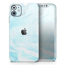 Mixtured Blue v9 Textured Marble - Vinyl Skin Wrap for iPhone 17 Pro Max, 17 Pro, 17 Air, 17, 16 & All Models — Soft Matte or Ultra Gloss