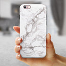 Mixtured Gray 157 Textured Marble iPhone 6/6s or 6/6s Plus 2-Piece Hybrid INK-Fuzed Case
