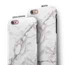 Mixtured Gray 157 Textured Marble iPhone 6/6s or 6/6s Plus 2-Piece Hybrid INK-Fuzed Case