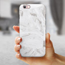 Mixtured Gray 19 Textured Marble iPhone 6/6s or 6/6s Plus 2-Piece Hybrid INK-Fuzed Case