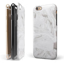 Mixtured Gray 19 Textured Marble iPhone 6/6s or 6/6s Plus 2-Piece Hybrid INK-Fuzed Case