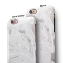 Mixtured Gray 19 Textured Marble iPhone 6/6s or 6/6s Plus 2-Piece Hybrid INK-Fuzed Case
