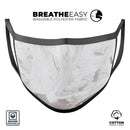 Mixtured Gray 19 Textured Marble - Made in USA Mouth Cover Unisex Anti-Dust Cotton Blend Reusable & Washable Face Mask with Adjustable Sizing for Adult or Child