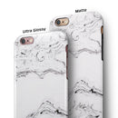Mixtured Gray 22 Textured Marble iPhone 6/6s or 6/6s Plus 2-Piece Hybrid INK-Fuzed Case