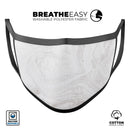 Mixtured Gray 40 Textured Marble - Made in USA Mouth Cover Unisex Anti-Dust Cotton Blend Reusable & Washable Face Mask with Adjustable Sizing for Adult or Child