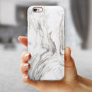 Mixtured Gray 47 Textured Marble iPhone 6/6s or 6/6s Plus 2-Piece Hybrid INK-Fuzed Case