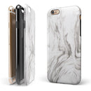 Mixtured Gray 47 Textured Marble iPhone 6/6s or 6/6s Plus 2-Piece Hybrid INK-Fuzed Case