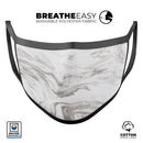 Mixtured Gray 47 Textured Marble - Made in USA Mouth Cover Unisex Anti-Dust Cotton Blend Reusable & Washable Face Mask with Adjustable Sizing for Adult or Child