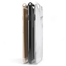 Mixtured Gray 523 Textured Marble iPhone 6/6s or 6/6s Plus 2-Piece Hybrid INK-Fuzed Case
