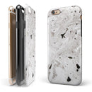 Mixtured Gray Textured Marble iPhone 6/6s or 6/6s Plus 2-Piece Hybrid INK-Fuzed Case
