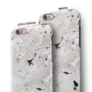 Mixtured Gray Textured Marble iPhone 6/6s or 6/6s Plus 2-Piece Hybrid INK-Fuzed Case