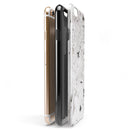 Mixtured Gray Textured Marble iPhone 6/6s or 6/6s Plus 2-Piece Hybrid INK-Fuzed Case