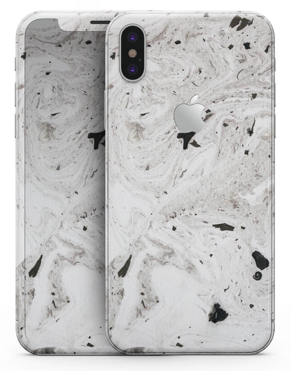 Mixtured Gray Textured Marble - iPhone X Skin-Kit