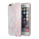 Mixtured Gray and Pink v10 Textured Marble iPhone 6/6s or 6/6s Plus 2-Piece Hybrid INK-Fuzed Case