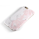 Mixtured Gray and Pink v10 Textured Marble iPhone 6/6s or 6/6s Plus 2-Piece Hybrid INK-Fuzed Case