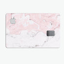 Mixtured Gray and Pink v10 Textured Marble - Premium Protective Decal Skin-Kit for the Apple Credit Card