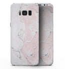Mixtured Gray and Pink v10 Textured Marble - Samsung Galaxy S8 Full-Body Skin Kit