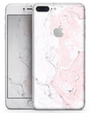 Mixtured Gray and Pink v10 Textured Marble - Skin-kit for the iPhone 8 or 8 Plus
