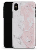 Mixtured Gray and Pink v10 Textured Marble - iPhone X Clipit Case