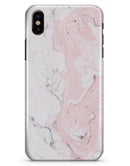 Mixtured Gray and Pink v10 Textured Marble - iPhone X Clipit Case