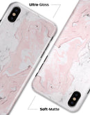 Mixtured Gray and Pink v10 Textured Marble - iPhone X Clipit Case