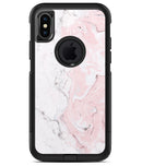 Mixtured Gray and Pink v10 Textured Marble - iPhone X OtterBox Case & Skin Kits