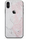 Mixtured Gray and Pink v10 Textured Marble - iPhone X Skin-Kit