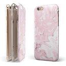 Mixtured Gray and Pink v9 Textured Marble iPhone 6/6s or 6/6s Plus 2-Piece Hybrid INK-Fuzed Case
