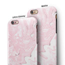 Mixtured Gray and Pink v9 Textured Marble iPhone 6/6s or 6/6s Plus 2-Piece Hybrid INK-Fuzed Case