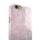 Mixtured Gray and Pink v9 Textured Marble iPhone 6/6s or 6/6s Plus 2-Piece Hybrid INK-Fuzed Case